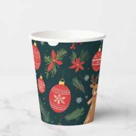 Omarm de kerstgeest, vrolijk kerstfeest papieren bekers