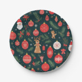 Omarm de kerstgeest, vrolijk kerstfeest papieren bordje (Voorkant)