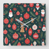 Omarm de kerstgeest, vrolijk kerstfeest vierkante klok (Voorkant)