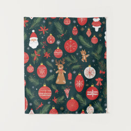 Omarm de kerstgeest, vrolijk kerstfeest wandkleed