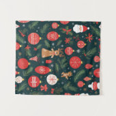 Omarm de kerstgeest, vrolijk kerstfeest wandkleed (Voorkant (horizontaal))