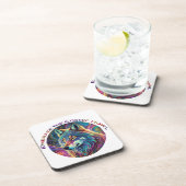 Omarm de Kosmische Howl Wolf Bier Onderzetter (Rechterzijde)