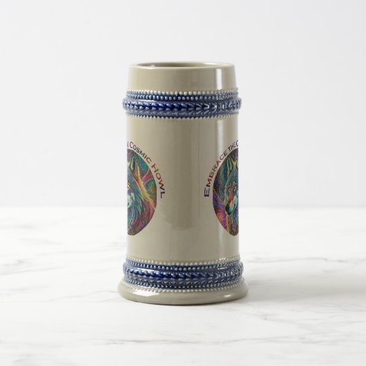 Omarm de Kosmische Howl Wolf Bierpul (Center)