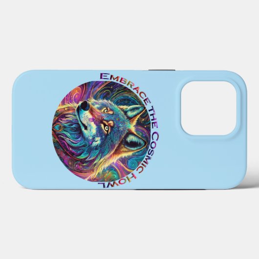 Omarm de Kosmische Howl Wolf Case-Mate iPhone Case (Achterkant (horizontaal))