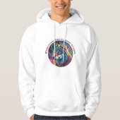 Omarm de Kosmische Howl Wolf Hoodie (Voorkant)