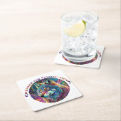 Omarm de Kosmische Howl Wolf Kartonnen Onderzetters (Insitu)