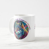 Omarm de Kosmische Howl Wolf Koffiemok (Voorkant links)