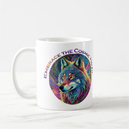 Omarm de Kosmische Howl Wolf Koffiemok