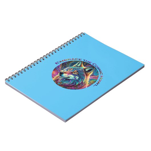 Omarm de Kosmische Howl Wolf Notitieboek (Linkerzijde)