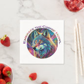Omarm de Kosmische Howl Wolf Servet (Insitu)