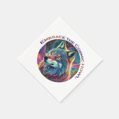 Omarm de Kosmische Howl Wolf Servet (Hoek)