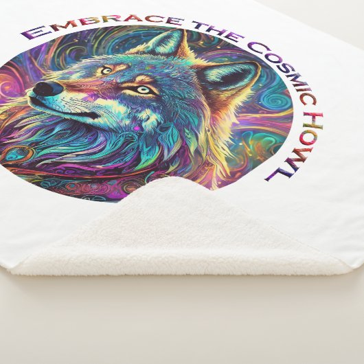 Omarm de Kosmische Howl Wolf Sherpa Deken (3/4)