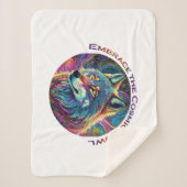 Omarm de Kosmische Howl Wolf Sherpa Deken (Voorkant)