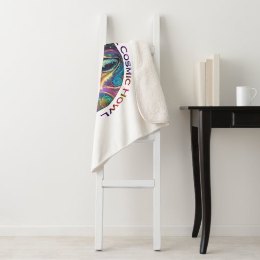 Omarm de Kosmische Howl Wolf Sherpa Deken (In situ)