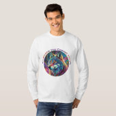 Omarm de Kosmische Howl Wolf T-shirt (Voorkant volledig)