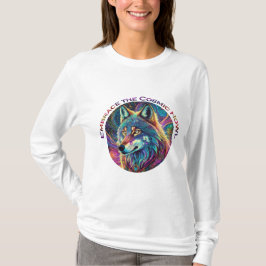 Omarm de Kosmische Howl Wolf T-shirt