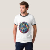 Omarm de Kosmische Howl Wolf T-shirt (Voorkant volledig)