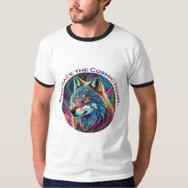Omarm de Kosmische Howl Wolf T-shirt