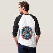 Omarm de Kosmische Howl Wolf T-shirt (Achterkant volledig)