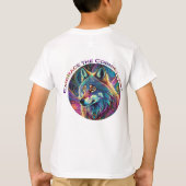 Omarm de Kosmische Howl Wolf T-shirt (Achterkant)