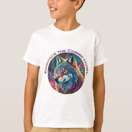 Omarm de Kosmische Howl Wolf T-shirt