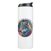 Omarm de Kosmische Howl Wolf Thermosbeker (Gedraaid links)