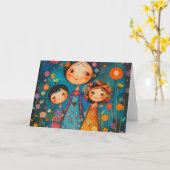 Omarm de liefde van een moeder" Wenskaart Kaart (Gele Bloem)