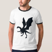 Omarm de magie: Dragon Silhouette Fantasy T-shirt (Voorkant)