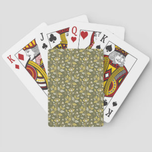Omarm de natuur met elegante bloemmotieven pokerkaarten
