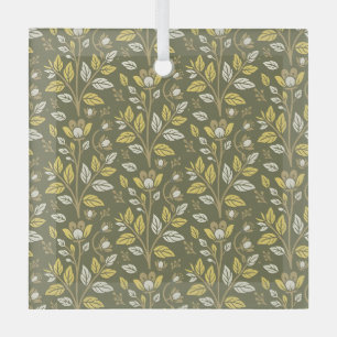 Omarm de natuur met elegante bloempatronen glas ornament