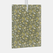 Omarm de natuur met elegante bloempatronen glas ornament (Voorkant Rechts)