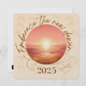 Omarm de nieuwe dageraad 2025 feestdagenkaart (Voorkant / Achterkant)