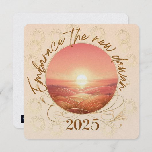 Omarm de nieuwe dageraad 2025 feestdagenkaart (Voorkant / Achterkant)