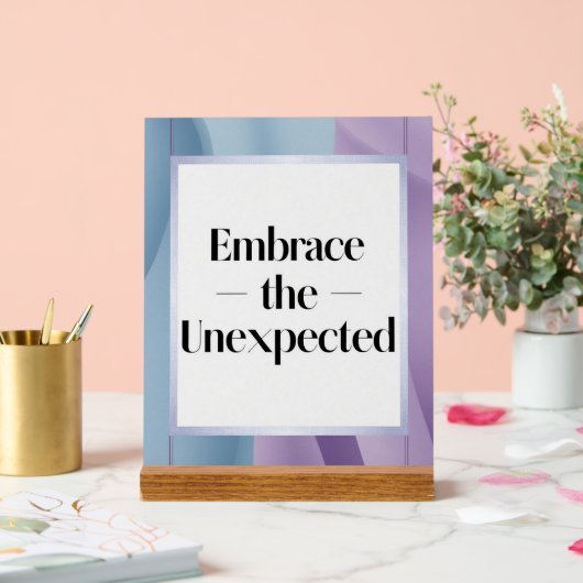 Omarm de onverwachte optie 2 acryl bord (Huwelijk)