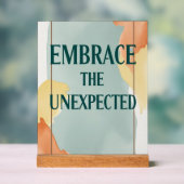 Omarm de onverwachte optie 3 acryl bord (Neutraal)