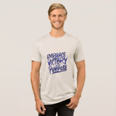 Omarm de overwinning met een doel Tri-Blend shirt (Voorkant volledig)
