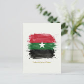 "Omarm de reis naar vrijheid. Briefkaart (Staand voorkant)