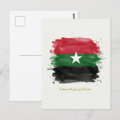 "Omarm de reis naar vrijheid. Briefkaart (Voorkant / Achterkant)