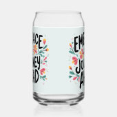 Omarm de reis vooruit Boho Floral Typography Blikvorm Glas (Links)