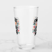 Omarm de reis vooruit Boho Floral Typography Glas (Rechts)