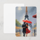 Omarm de Romance van Parijs Bedankkaart (Voorkant / Achterkant)