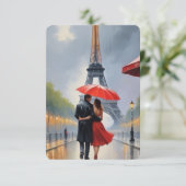 Omarm de Romance van Parijs Bedankkaart (Staand voorkant)