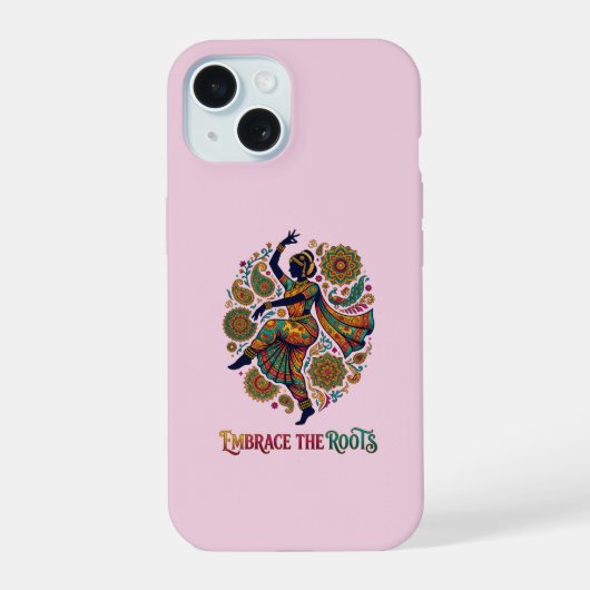 Omarm de Roots Dance iPhone 15 Case (Achterkant)