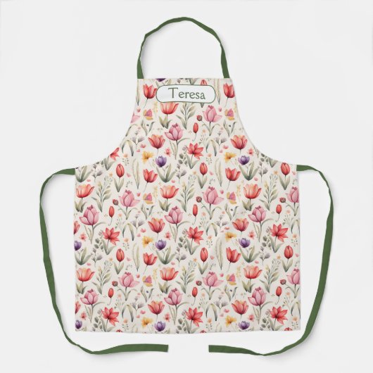 Omarm de schoonheid van de lente - Gepersonaliseer Schort (Voorkant)
