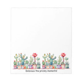 Omarm de stekelige momenten notitieblok