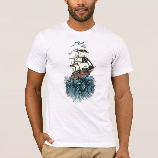 Omarm de Strijd | Zeeman Strijd Schip Heren T-shirt (Voorkant)