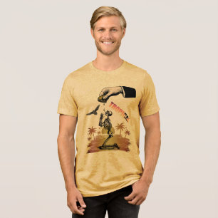 Omarm de tropische gelukzaligheid: Sarcastische re Tri-Blend Shirt