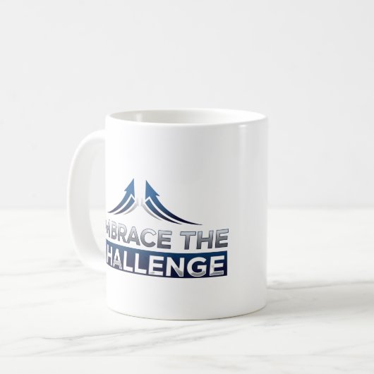 Omarm de uitdaging koffiemok (Voorkant links)