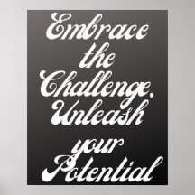 Omarm de uitdaging - Motivatie typografie