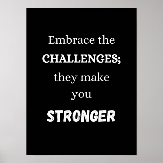 Omarm de uitdagingen - Motivatie Poster (Voorkant)